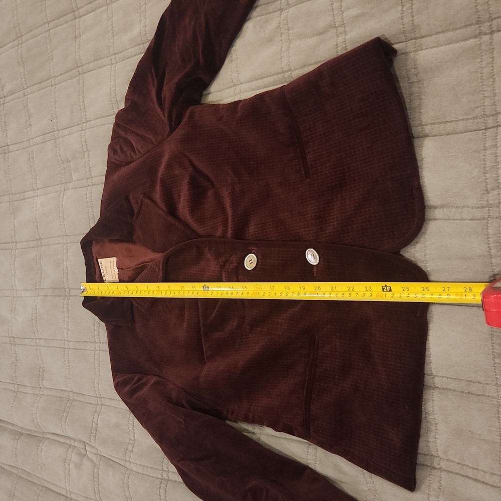Stunning Celine Deep Burgundy Corduroy Blazer Size 42 - Picture 9 of 9